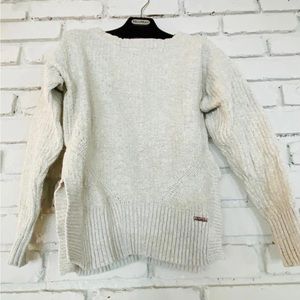 Toms slit side oatmeal gold crewneck sweater